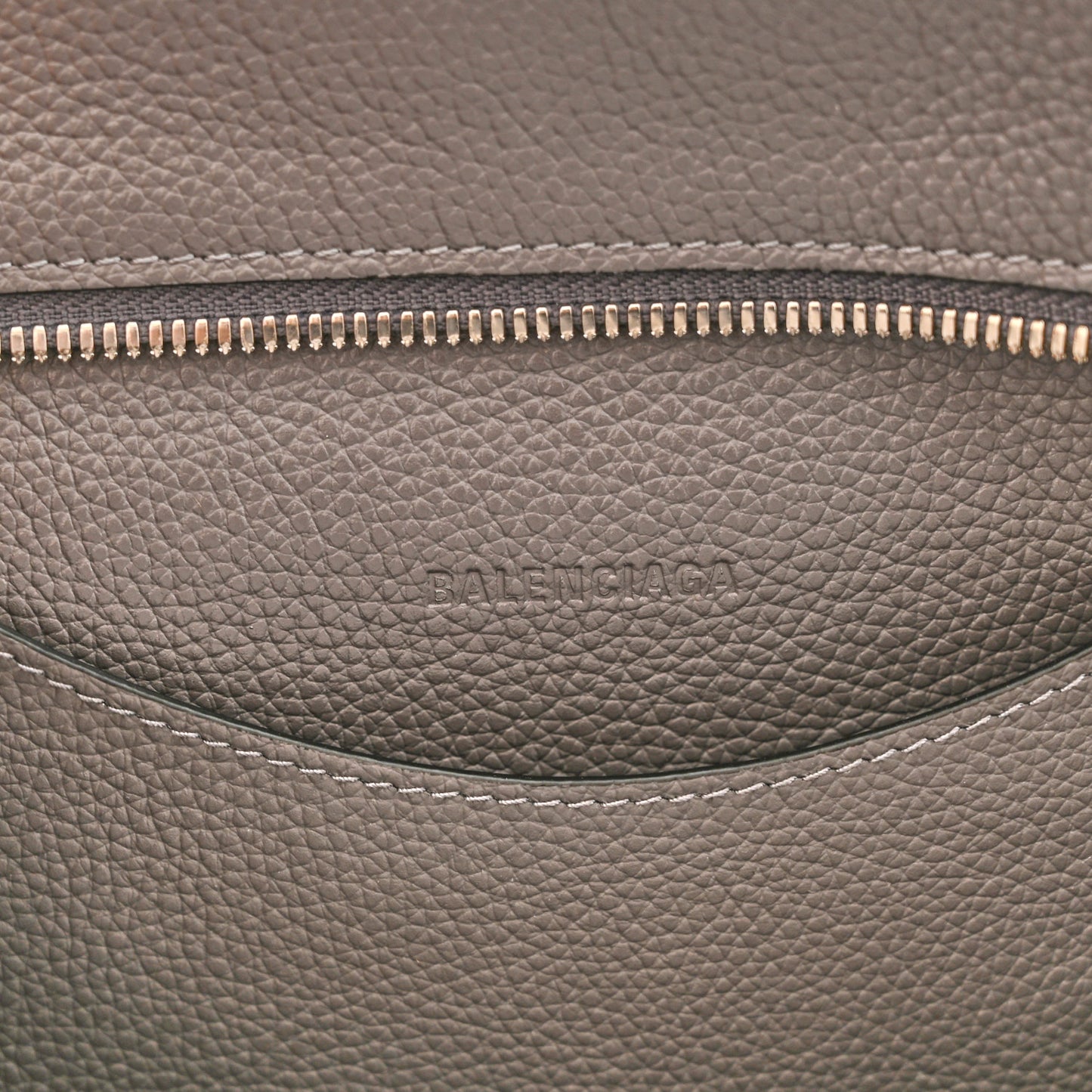 Grained Calfskin Neo Classic Silver Hardware S City Dark Grey