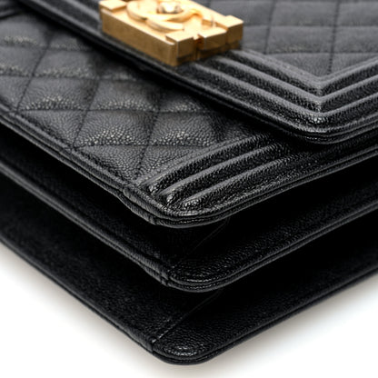 Chanel Caviar Quilted North South Boy Flap Black 10 of 10