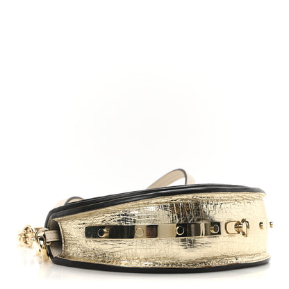 Chloe Metallic Calfskin Small Nile Bracelet Minaudiere Bag Gold 4 of 10