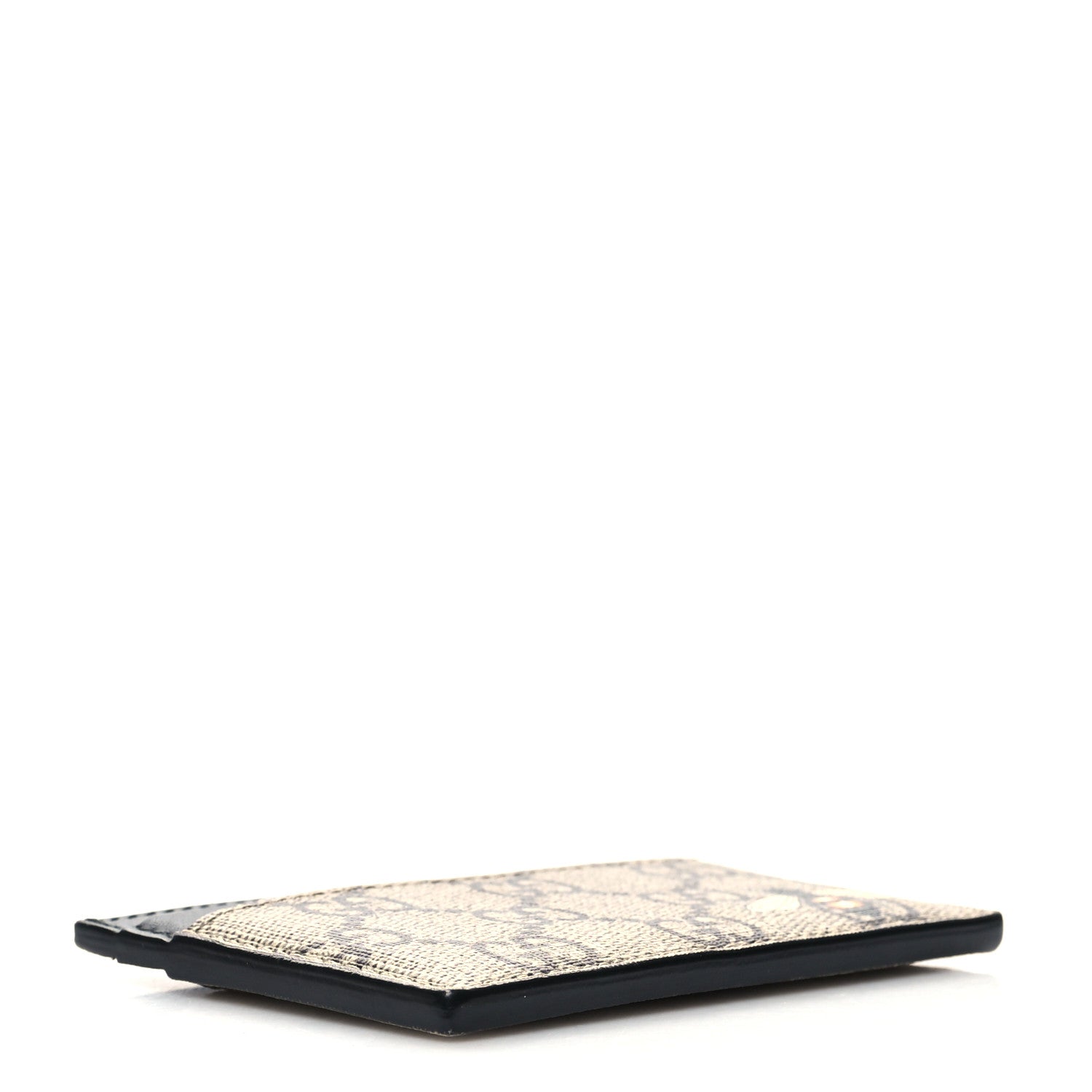 Gucci GG Supreme Monogram Bee Print Card Holder Black 4 of 7