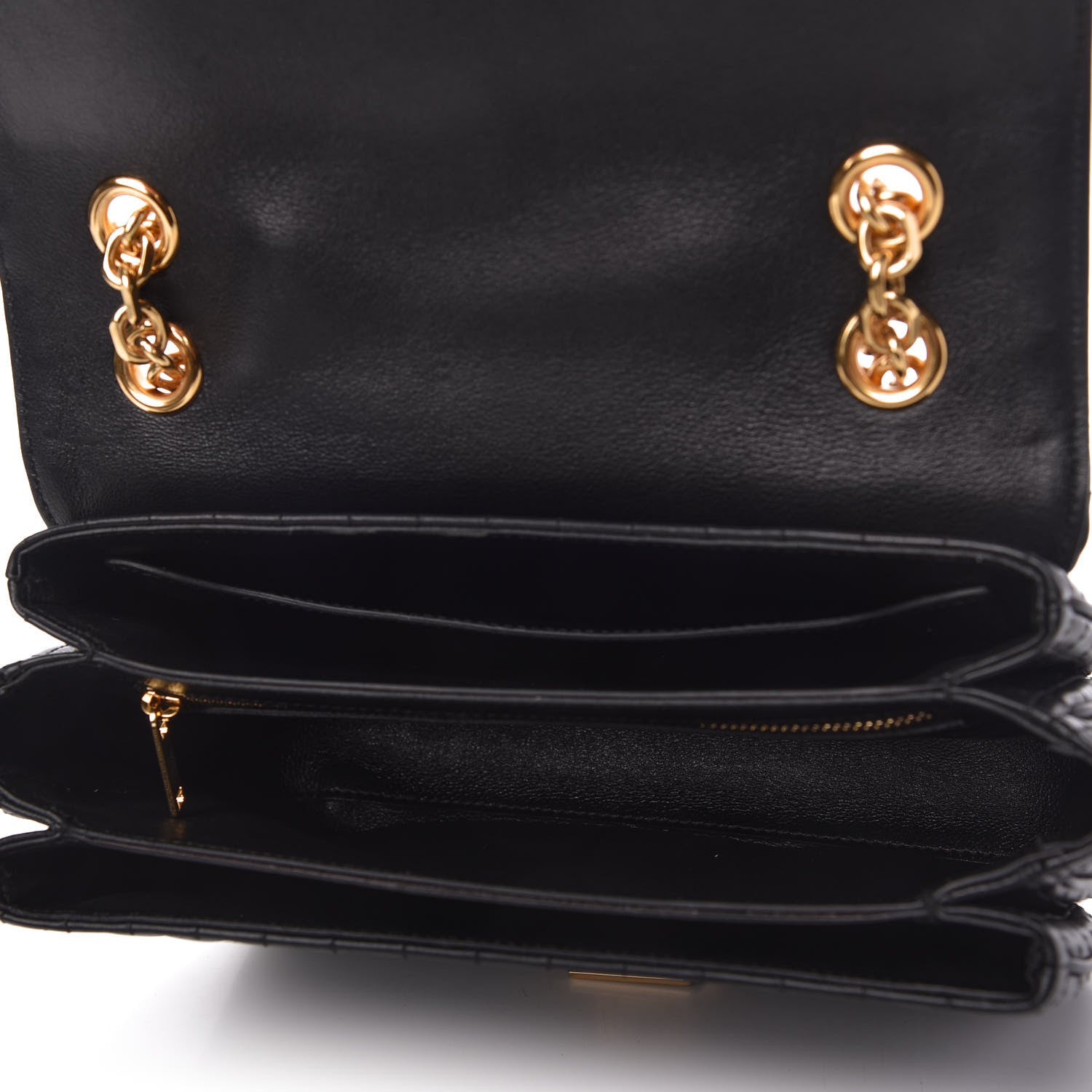 Celine Calfskin Quilted Medium C Bag Black 5 of 10