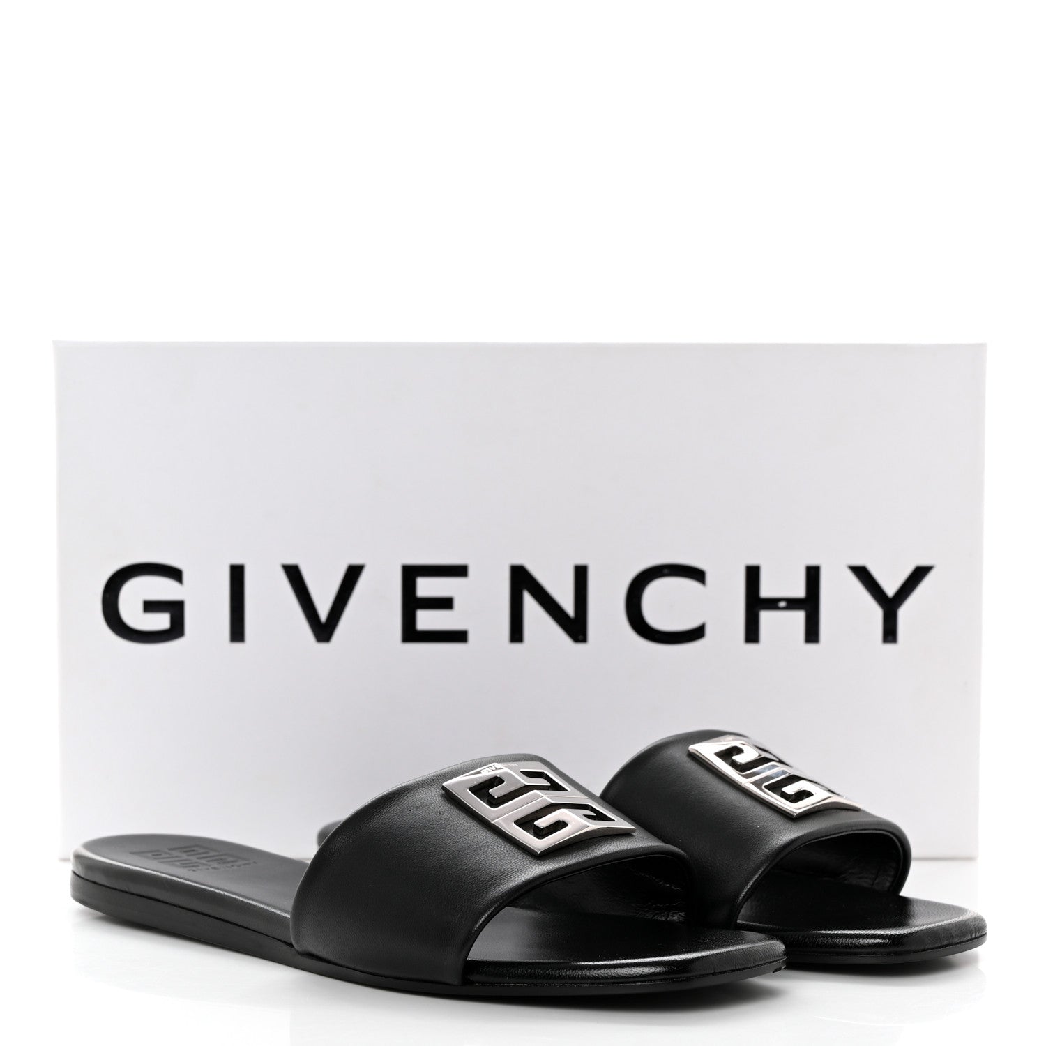 Givenchy Lambskin 4G Flat Sandals 39 Black 9 of 9