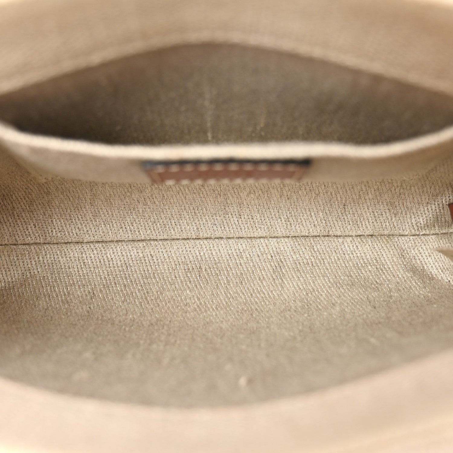 Chloe Linen Calfskin Mini Woody Ribbon Tote White Brown 5 of 13