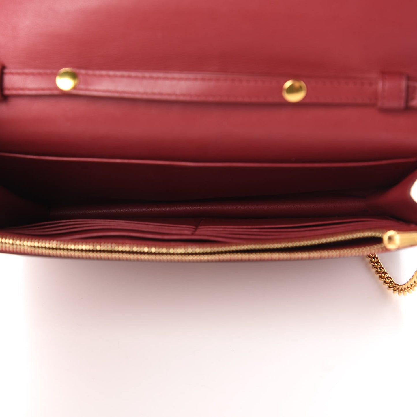 Smooth Lambskin Frame Evening Chain Clutch Ruby Nude