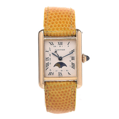 Cartier 18K Yellow Gold Lizard Moon Phase Tank Quartz Watch Yellow 1 of 10