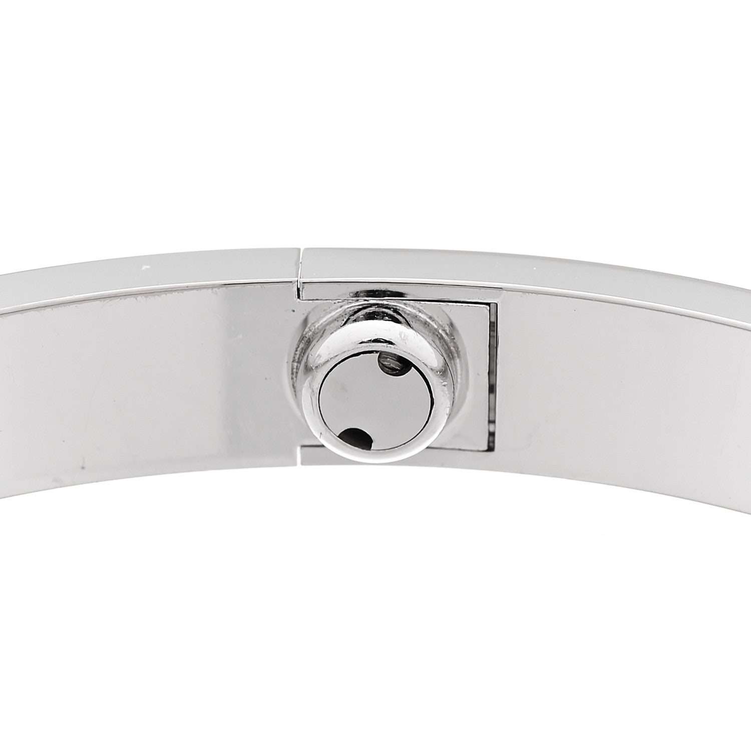 Cartier 18K White Gold 4 Diamond Love Bracelet 18 5 of 9