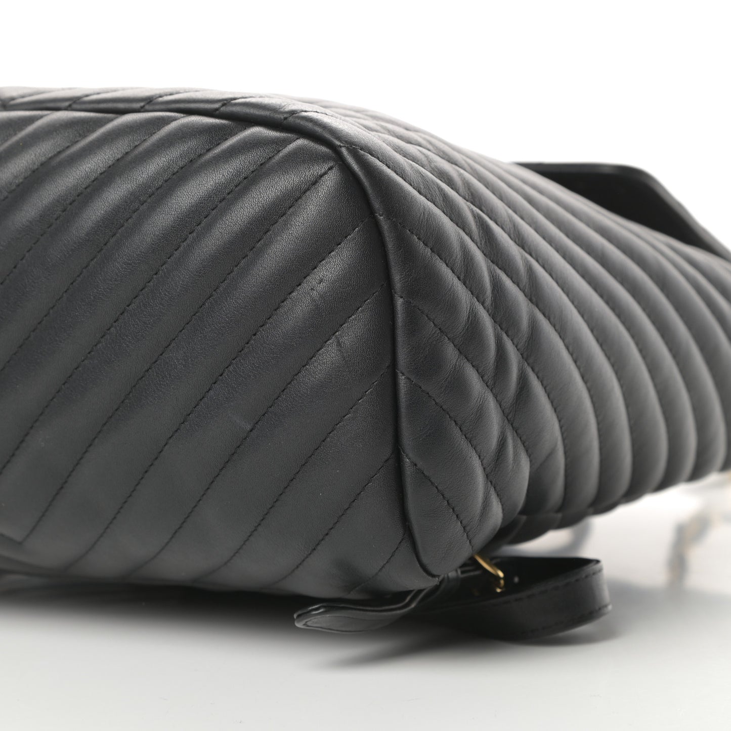 Calfskin Chevron Quilted Large Urban Spirit Backpack Black