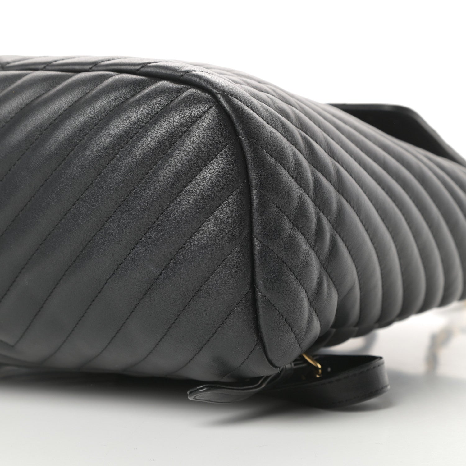 Chanel Calfskin Chevron Quilted Large Urban Spirit Backpack Black 10 of 14