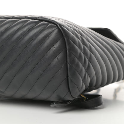 Chanel Calfskin Chevron Quilted Large Urban Spirit Backpack Black 10 of 14