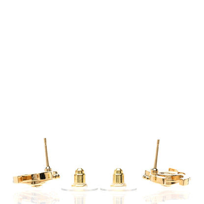 Chanel Crystal Bezel CC Earrings Gold 3 of 5