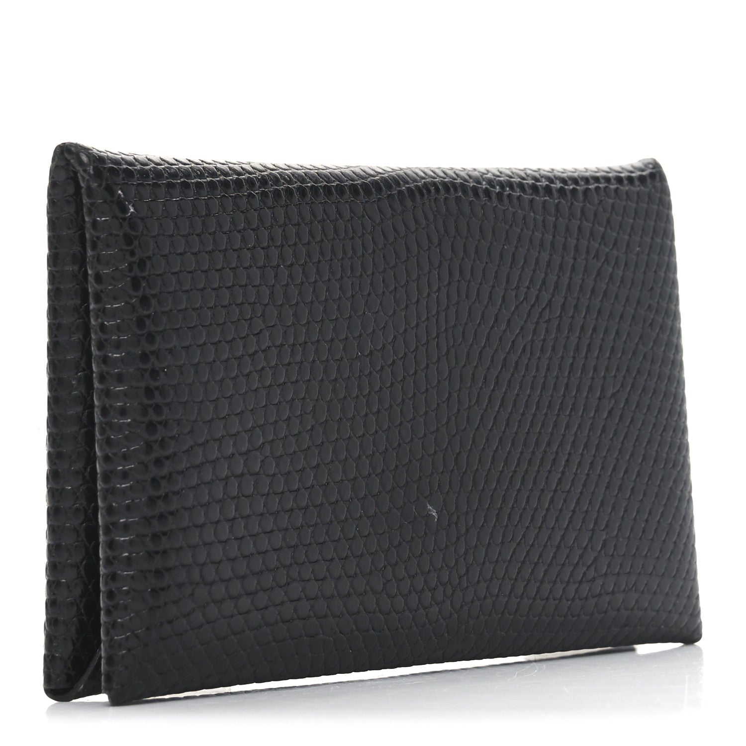 Hermes Lizard Calvi Card Case Black 3 of 8
