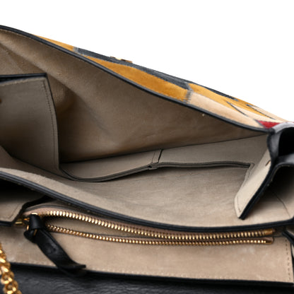 Chloe Suede Wonder Woman Patchwork Medium Faye Shoulder Bag Black 4 of 13