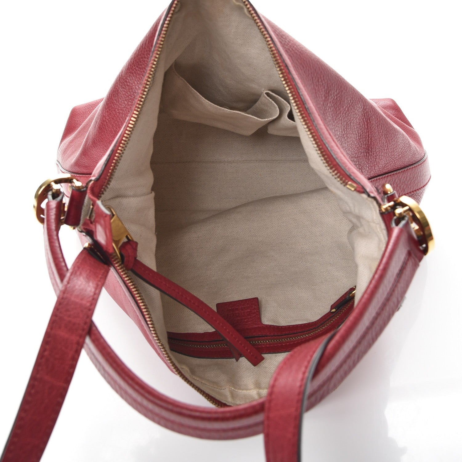 Gucci Pebbled Calfskin Small Miss GG Hobo Red 6 of 12