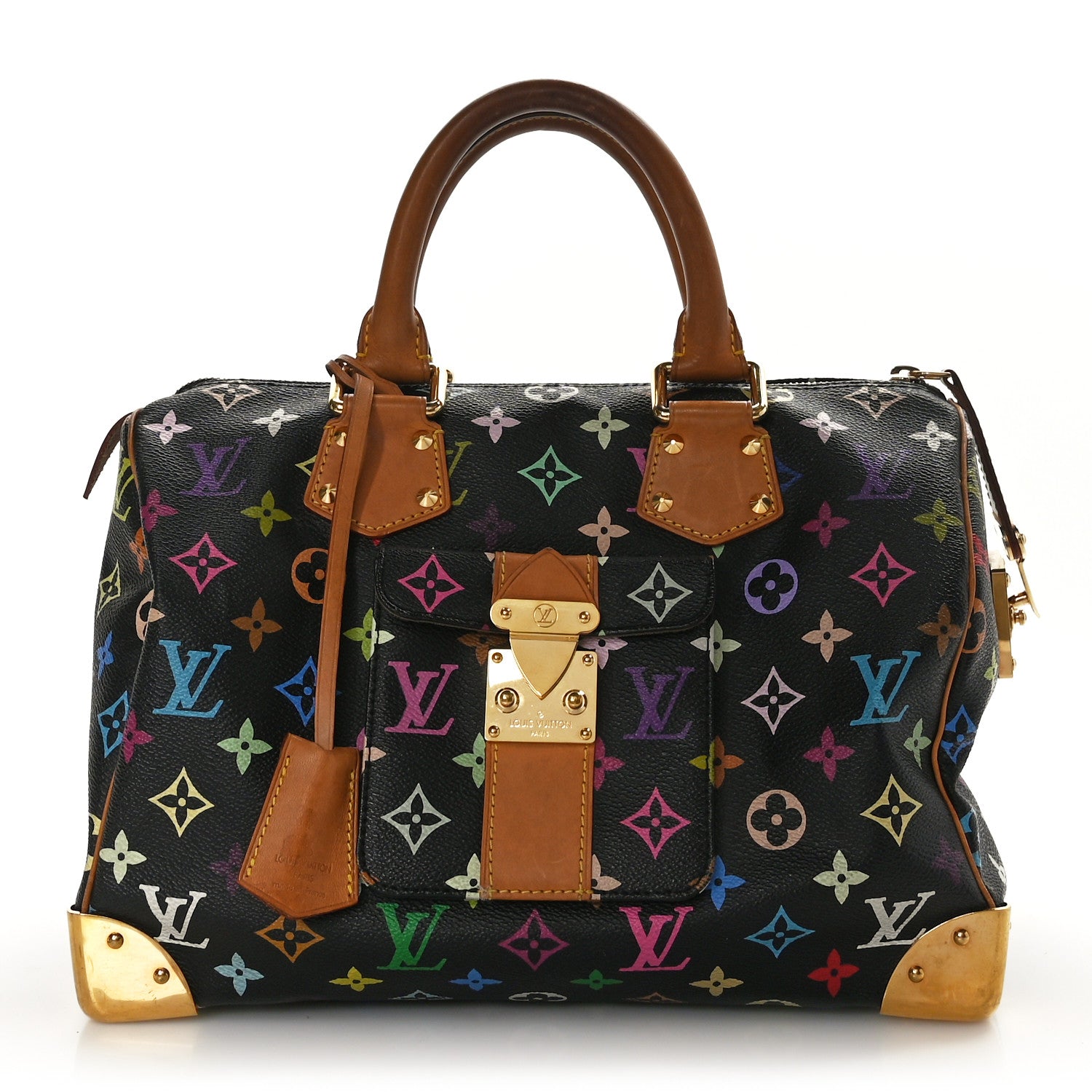 Louis Vuitton Monogram Multicolor Speedy 30 Black 1 of 12
