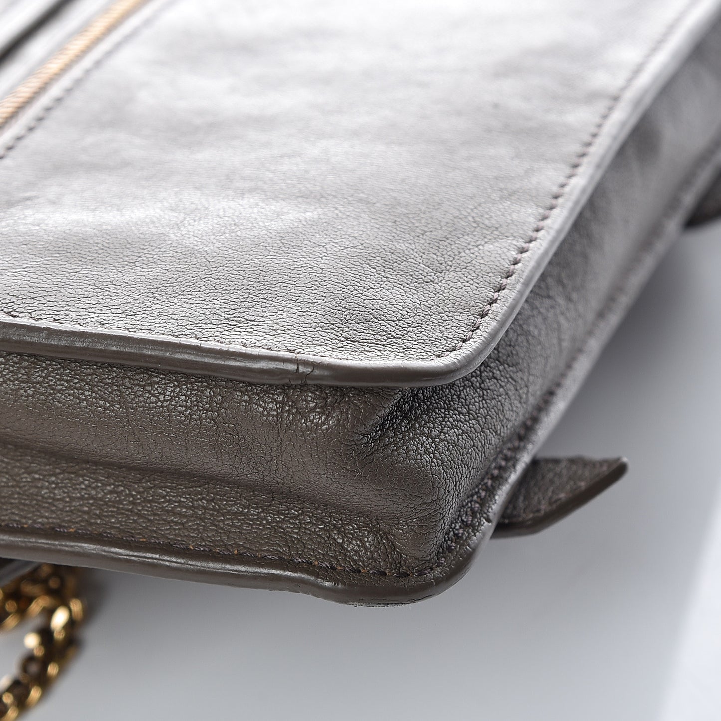 Lambskin PS1 Large Chain Wallet Smoke