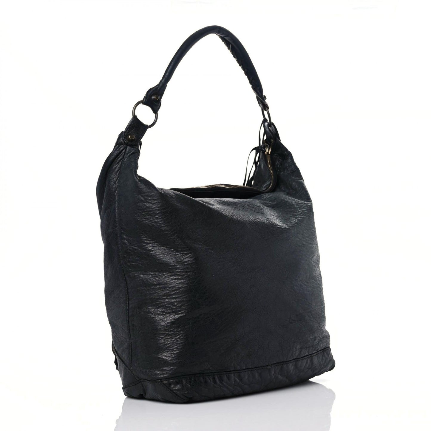 Agneau Classic Hardware Day Hobo Black