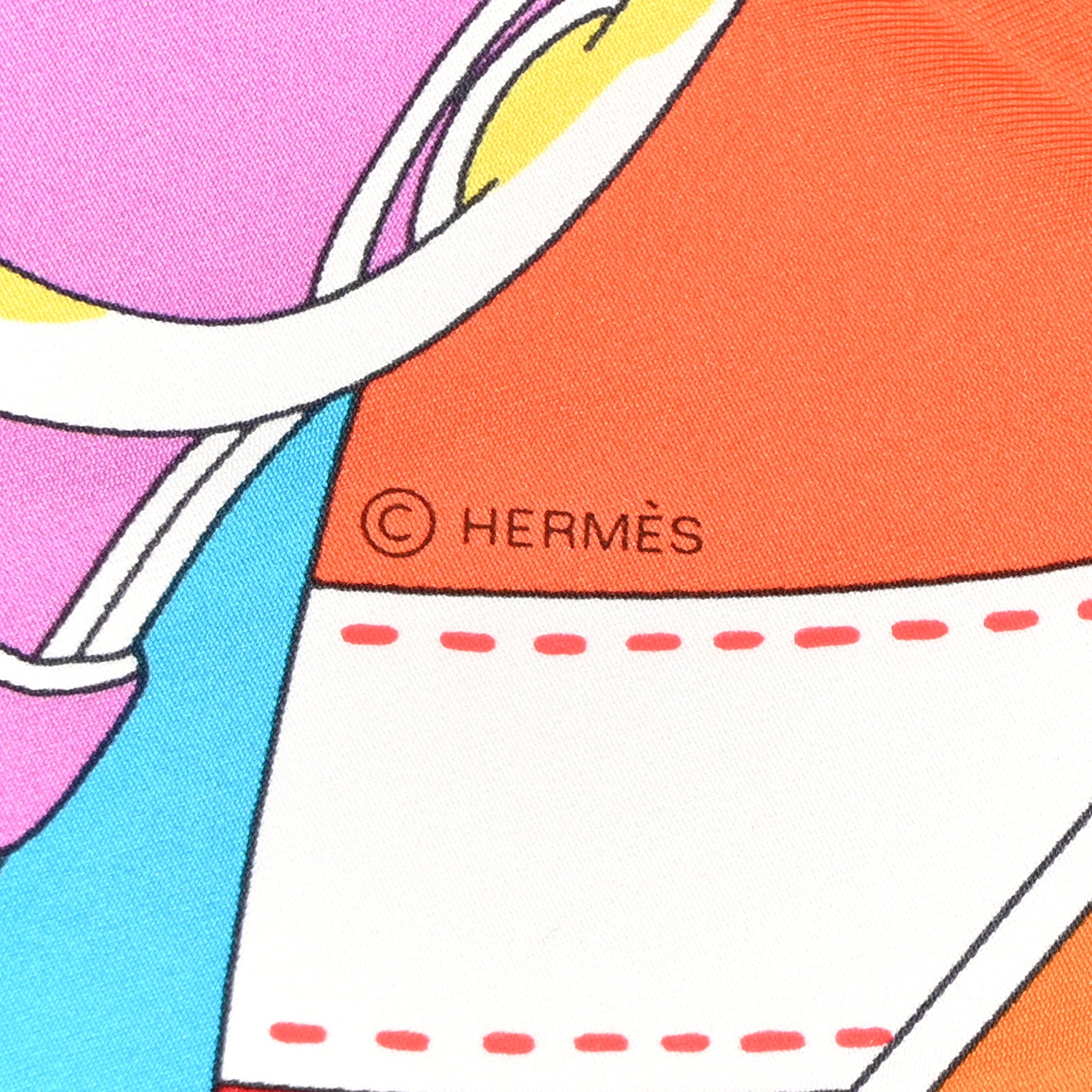Hermes Silk La Promenade du Matin Triangle Scarf 3 of 7