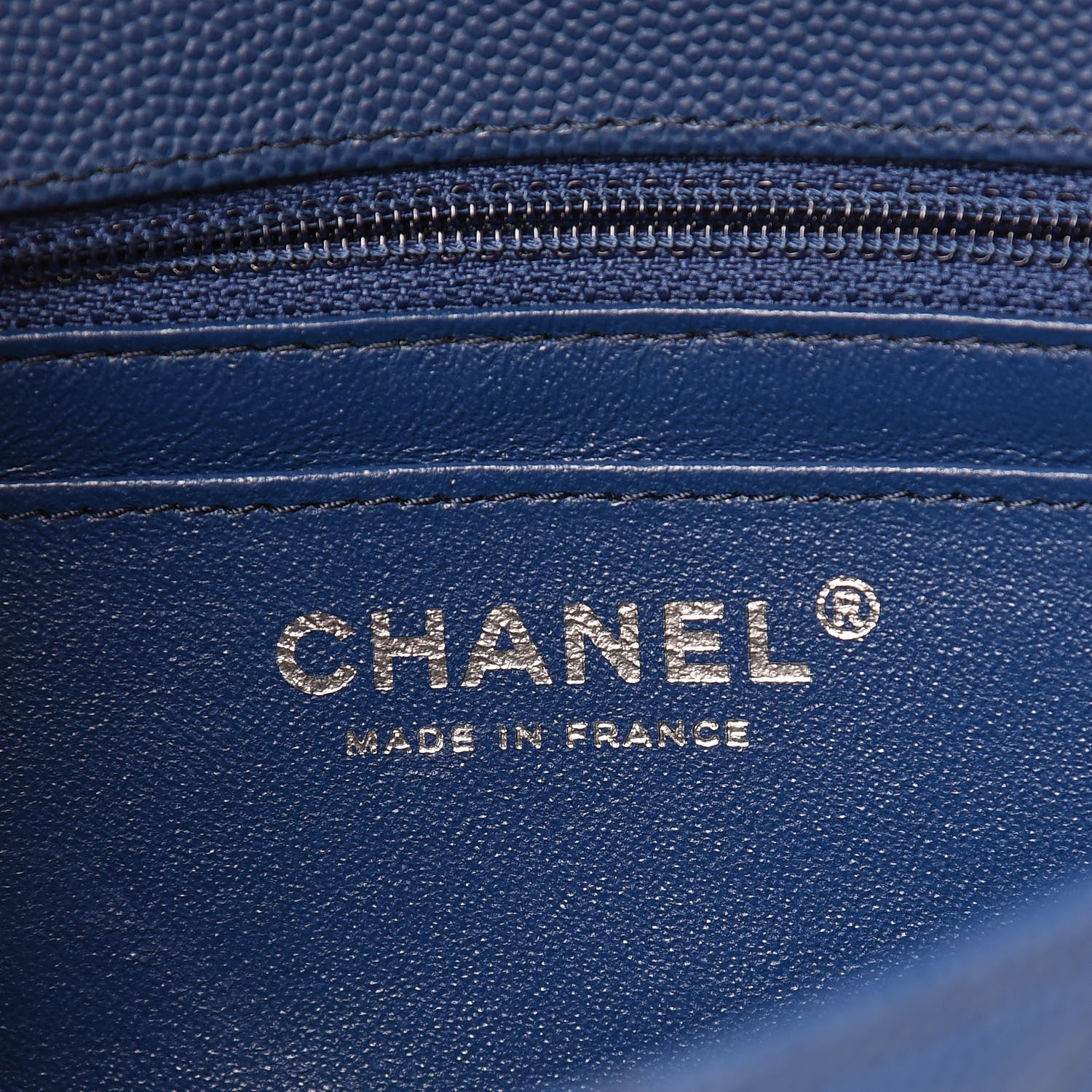 Chanel Caviar Quilted Mini Rectangular Flap Blue 6 of 11