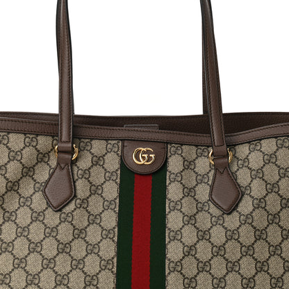 Gucci GG Supreme Monogram Medium Ophidia Shopping Tote Brown 9 of 11