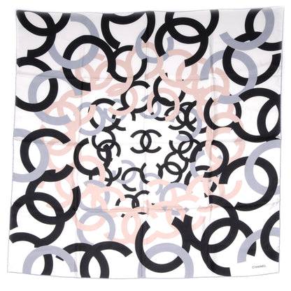 Chanel Silk CC Logo Scarf White 2 of 6