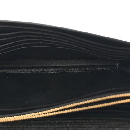 Saint Laurent Glitter Monogram Chain Wallet Black 5 of 11