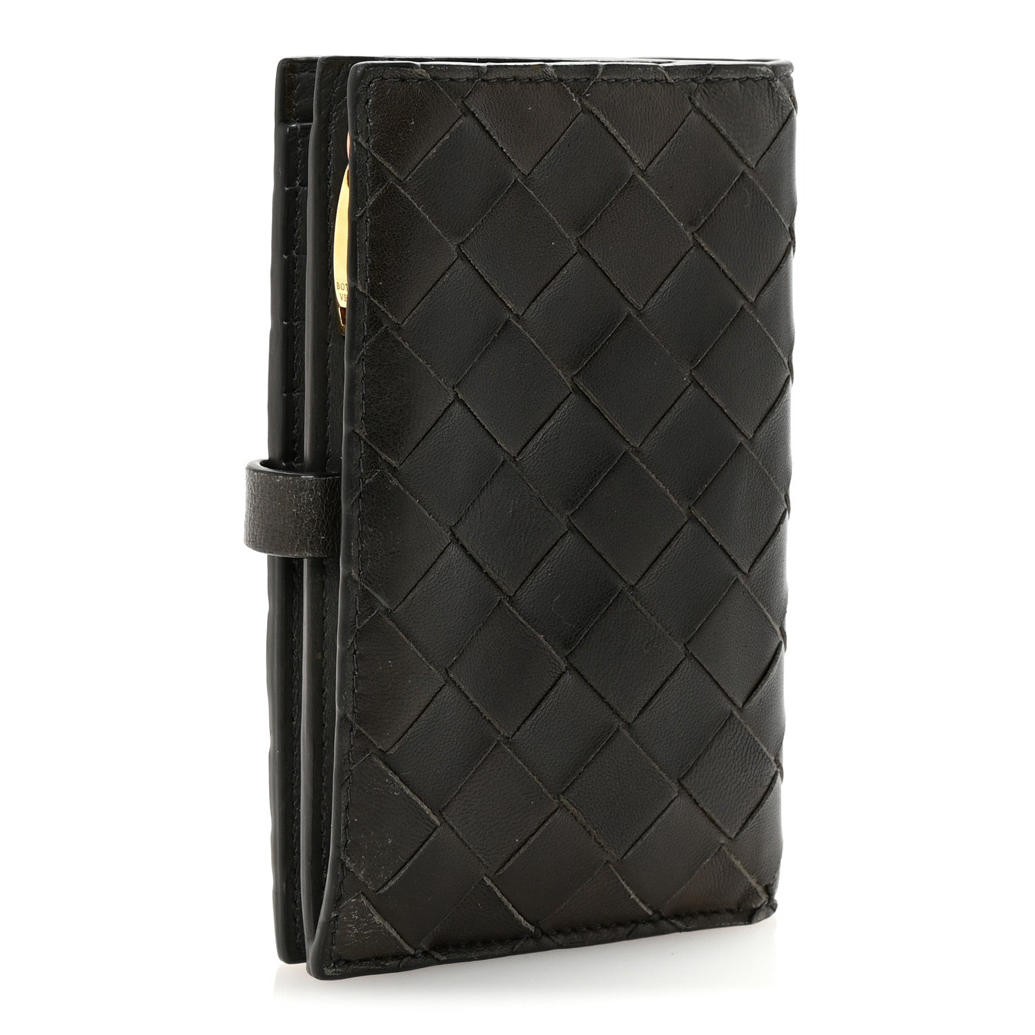 Bottega Veneta Nappa Intrecciato Bifold Zip Wallet Ebano 3 of 8