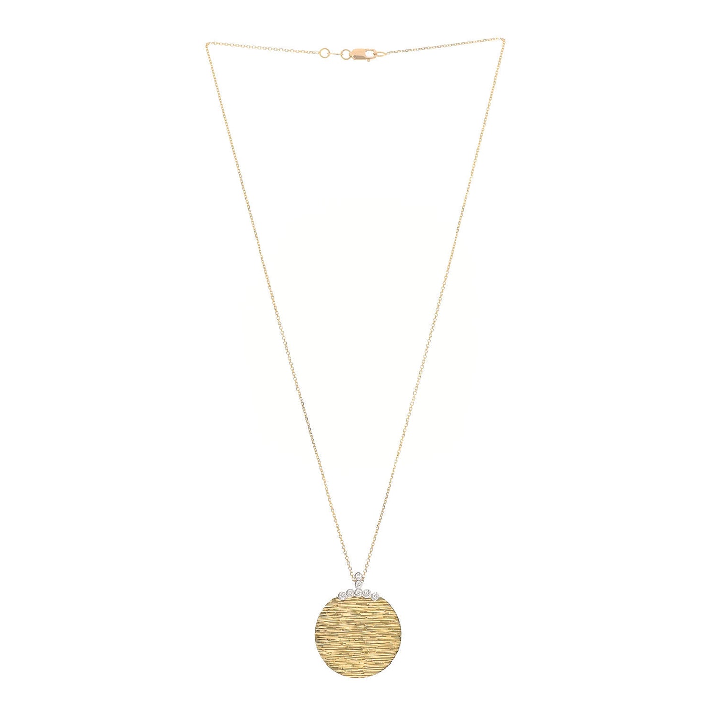 18K Yellow Gold Diamond Elephantino Pendant Necklace