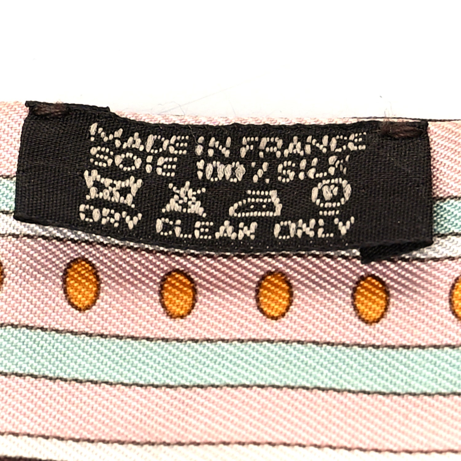 Hermes Silk Sequences Twilly Rose Pale Chocolat Vert D'Eau 2 of 3