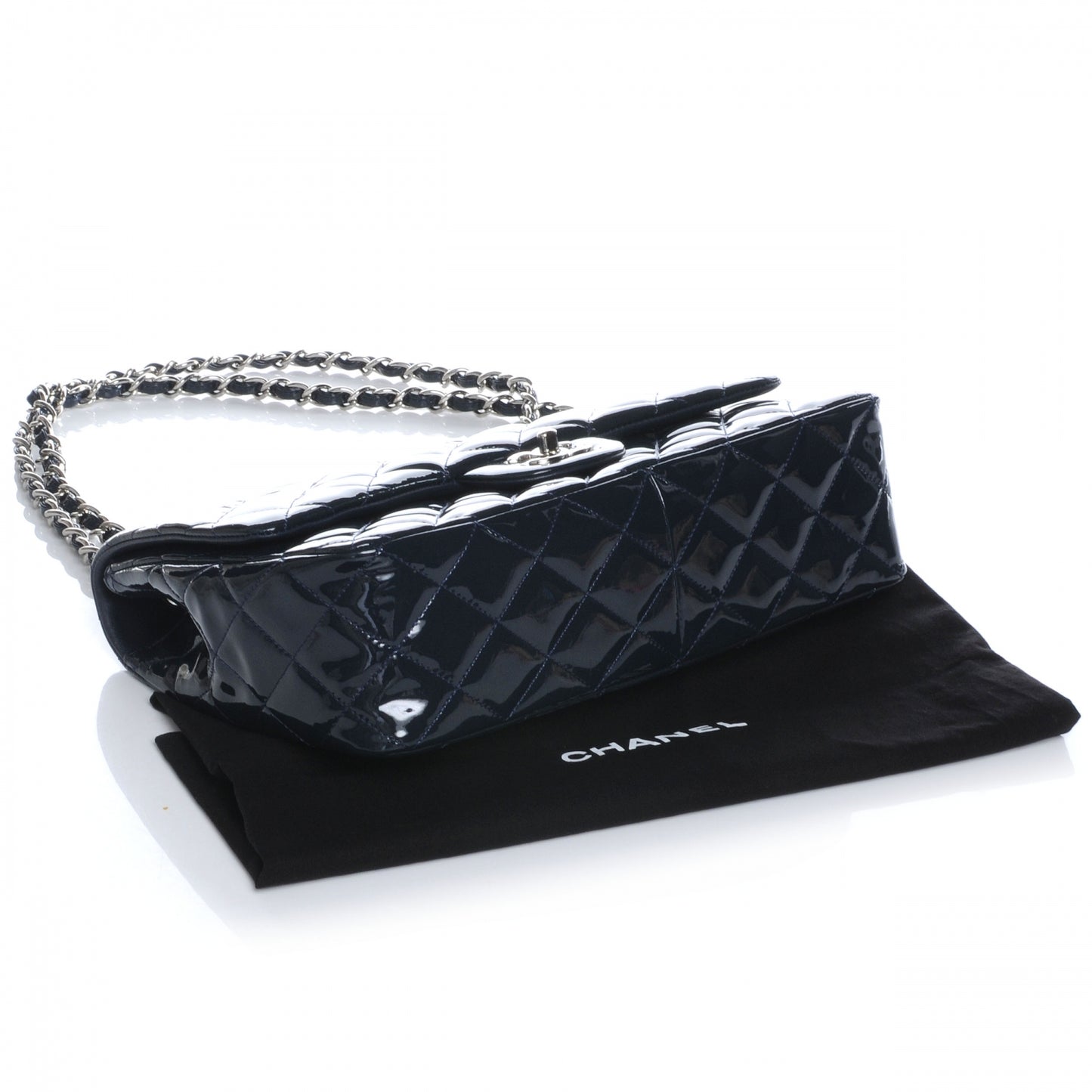 Patent Jumbo Single Flap Navy