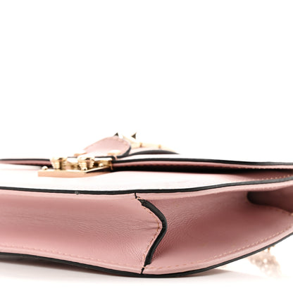 Valentino Garavani Vitello Small Glam Lock Rockstud Flap Poudre 9 of 10