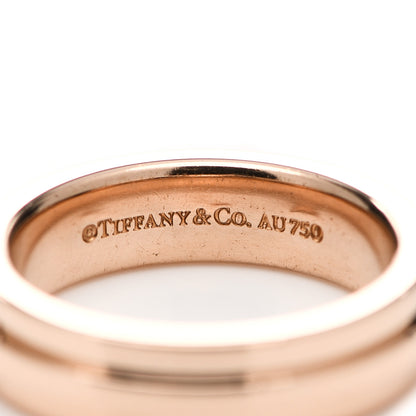 Tiffany 18K Rose Gold T Two Narrow Ring 46 3.75 4 of 5
