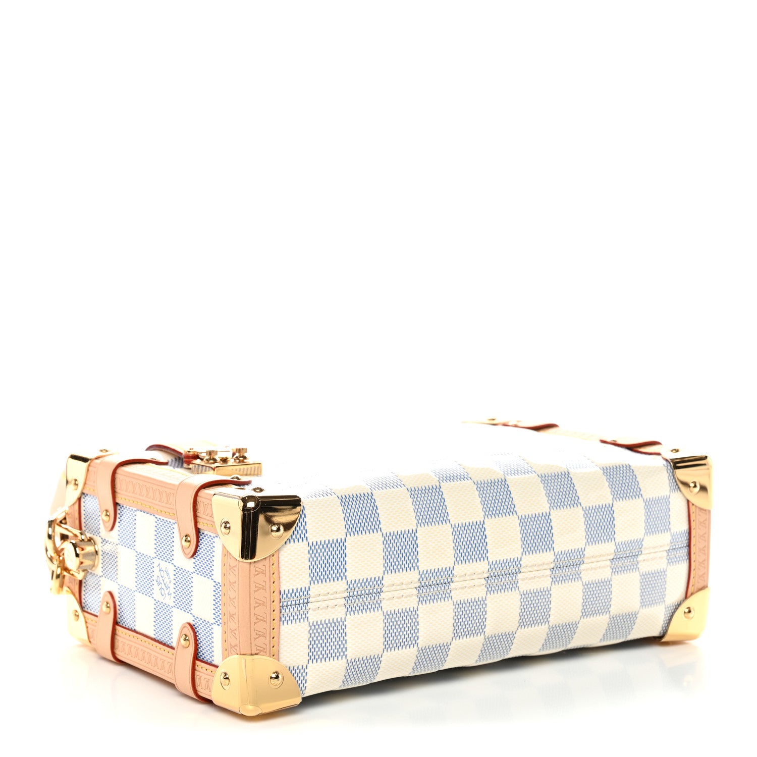 Louis Vuitton Damier Vernis Side Trunk MM Celeste Blue 4 of 10
