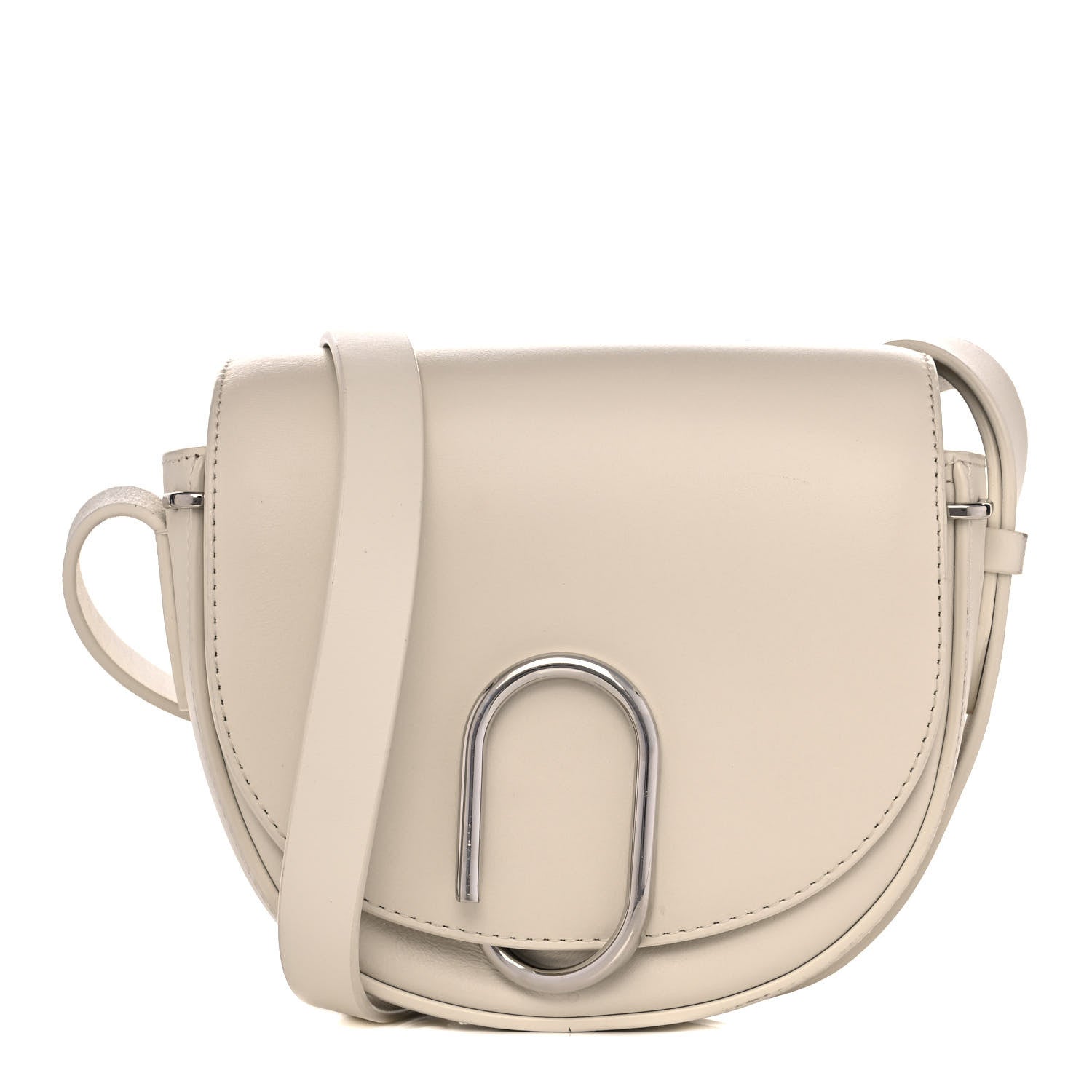3.1 Phillip Lim Calfskin Alix Saddle Crossbody Bag Off White 1 of 18