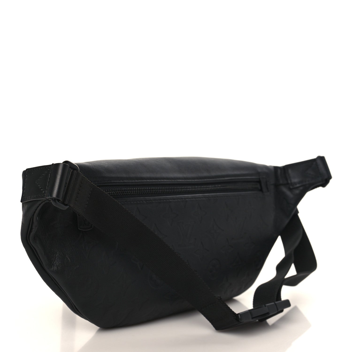 Louis Vuitton Calfskin Monogram Shadow Discovery Bumbag Black 3 of 8