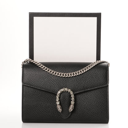 Gucci Calfskin Mini Dionysus Chain Wallet Black 8 of 8