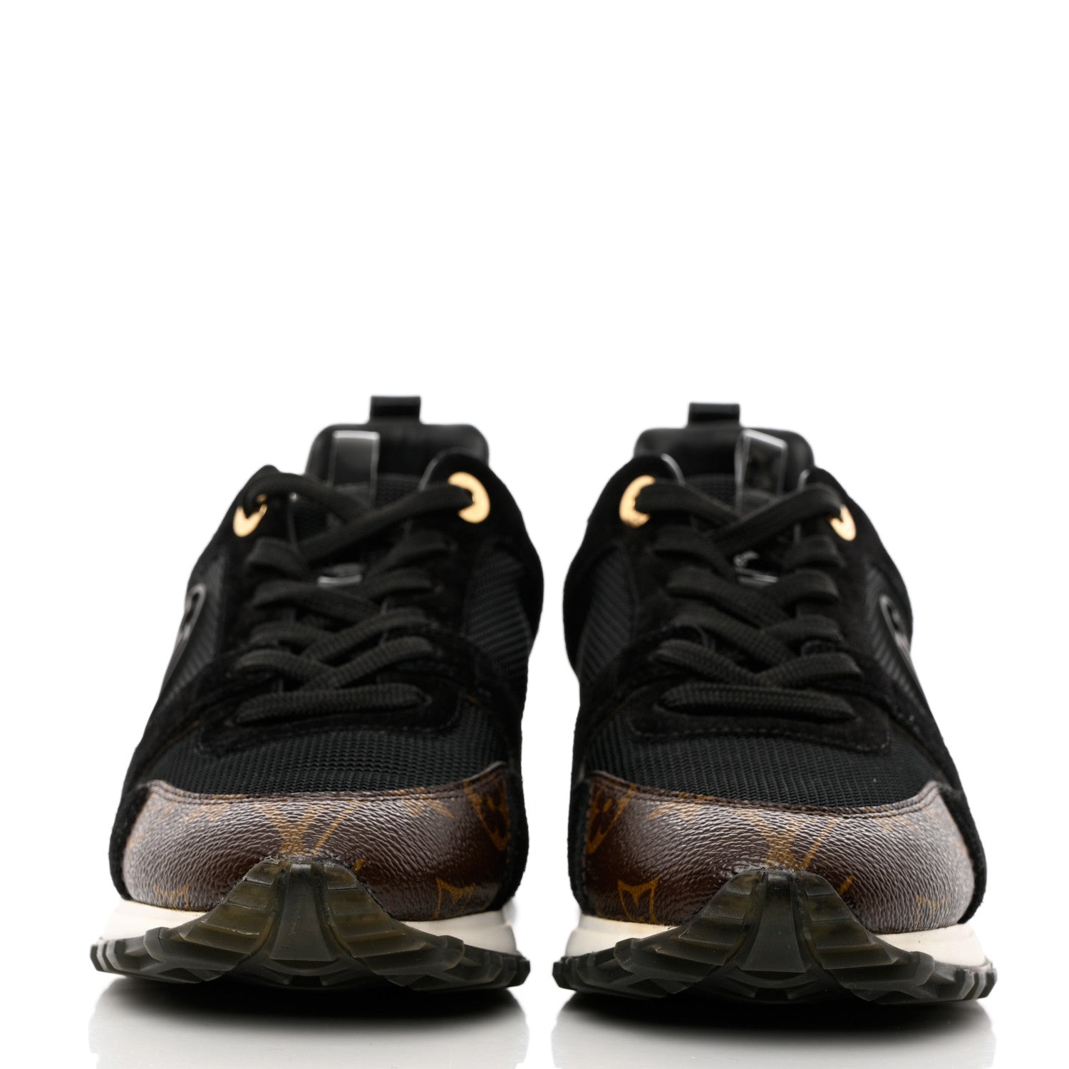 Louis Vuitton Suede Monogram Run Away Sneakers 38 Black 2 of 7