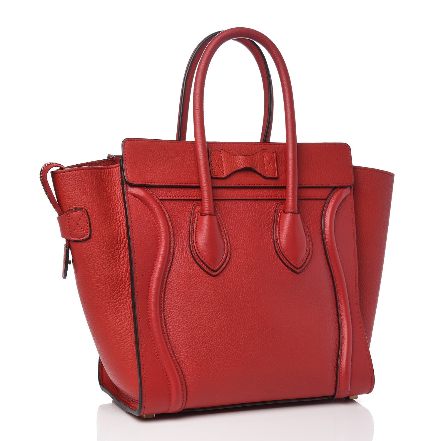 Celine Baby Grained Calfskin Micro Luggage Red 3 of 15