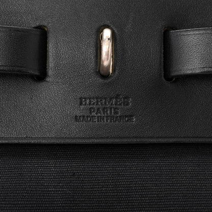 Hermes Toile Vache Calfskin Herbag 30 Black 6 of 13