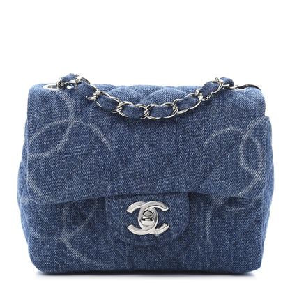 Chanel Denim CC Quilted Mini Square Flap Blue 1 of 11