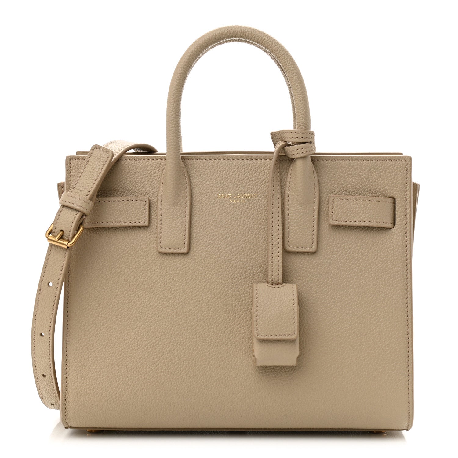 Saint Laurent Grained Calfskin Nano Sac de Jour Dark Beige 1 of 10