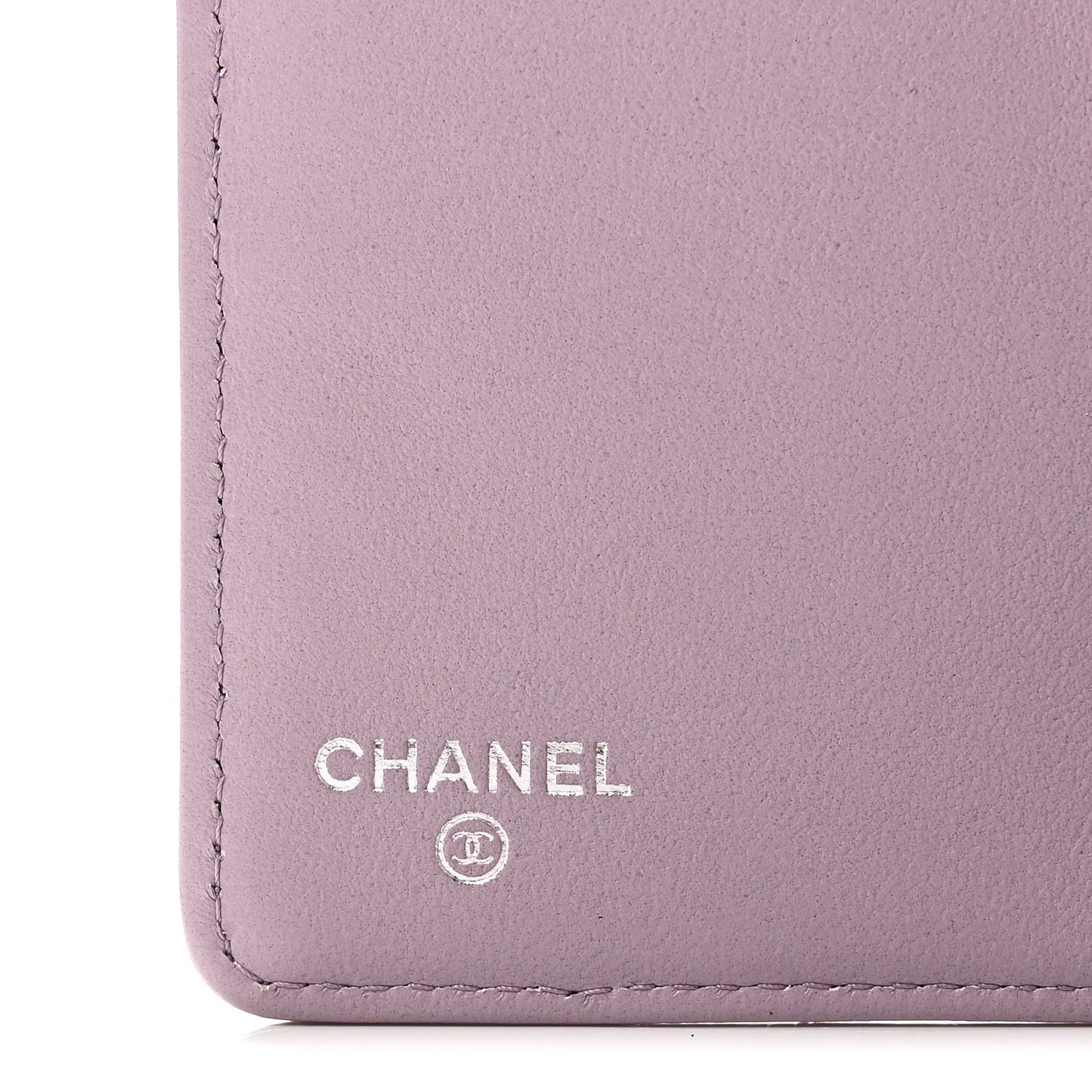 Lambskin Quilted Yen Wallet Purple