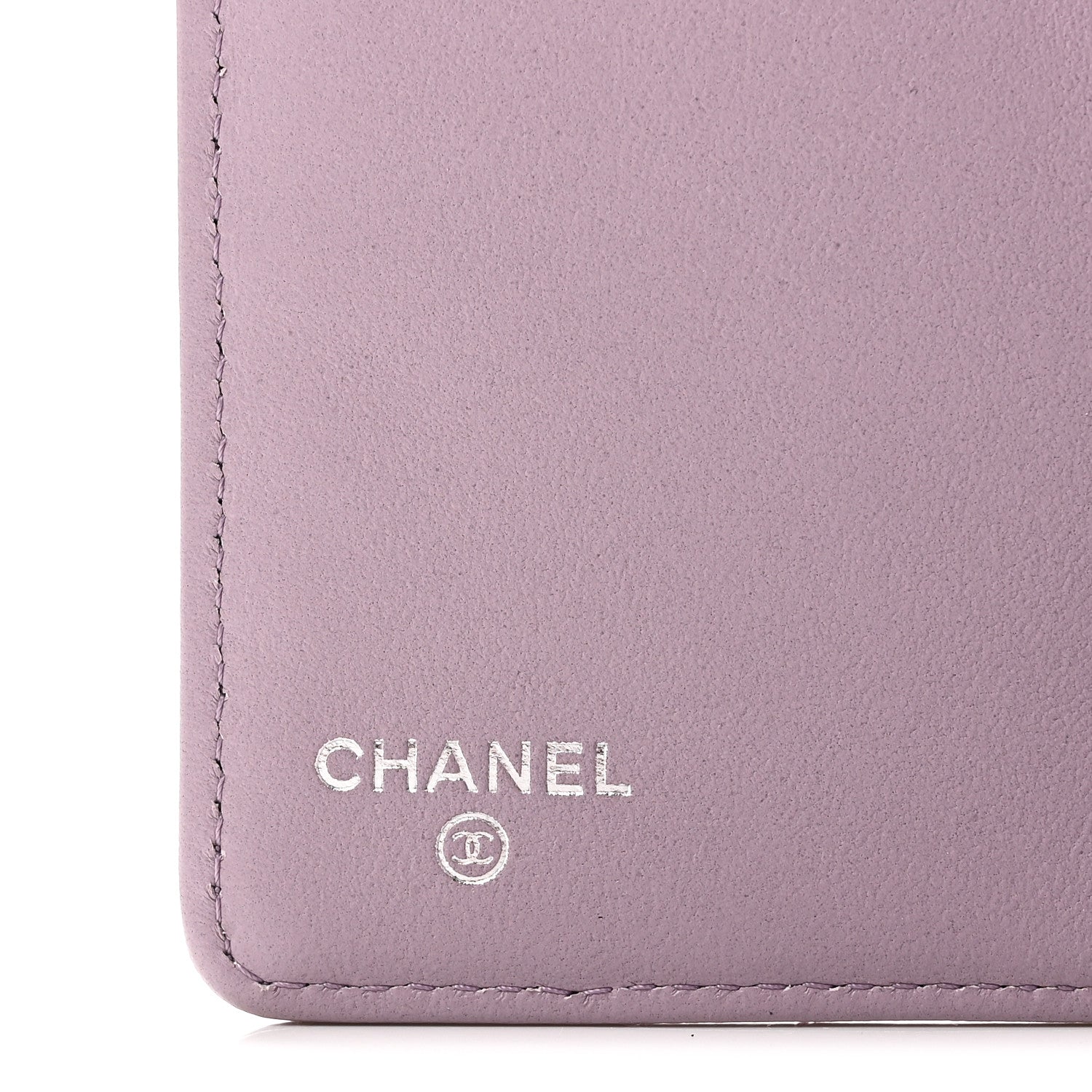 Chanel Lambskin Quilted Yen Wallet Purple 6 of 9