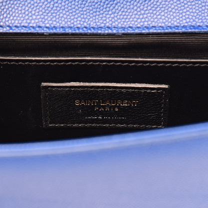 Saint Laurent Grain De Poudre Small Classic Monogram Kate Satchel Royal Blue 7 of 14