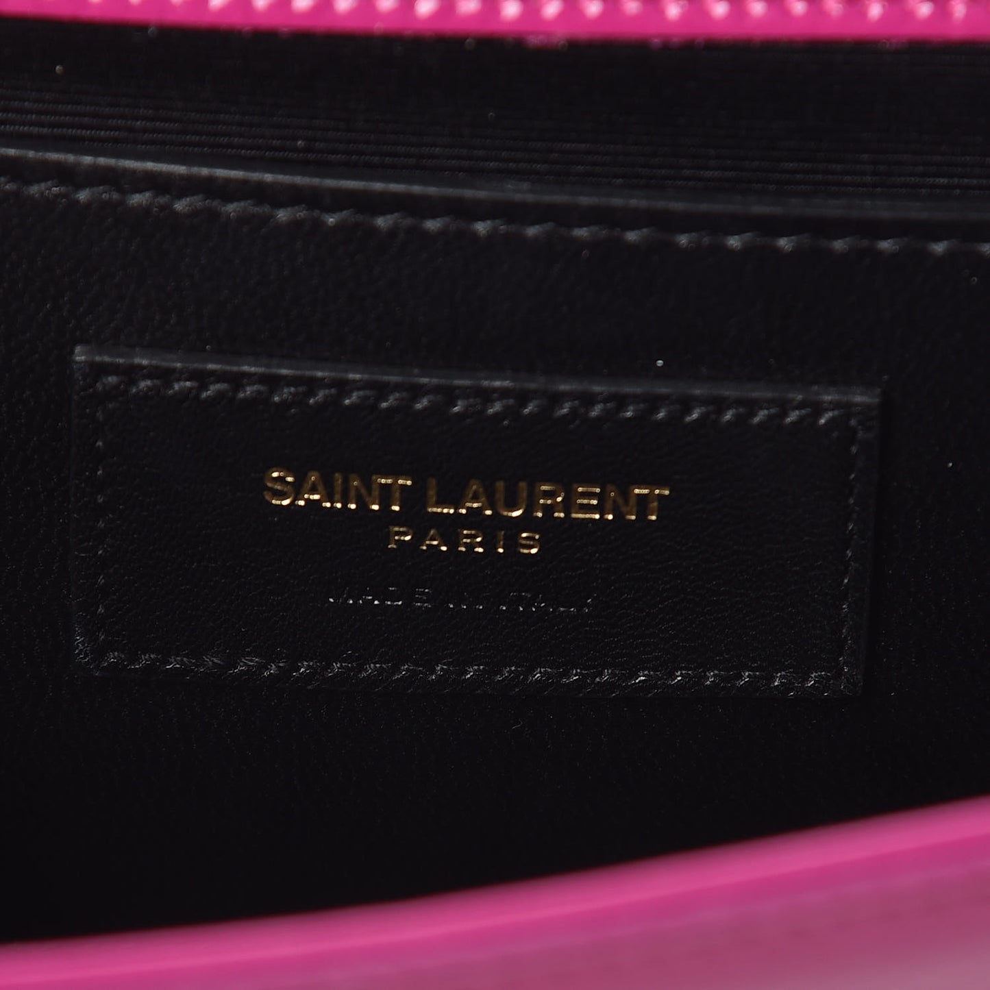 Textured Patent Classic Monogram Kate Clutch Electric Pink