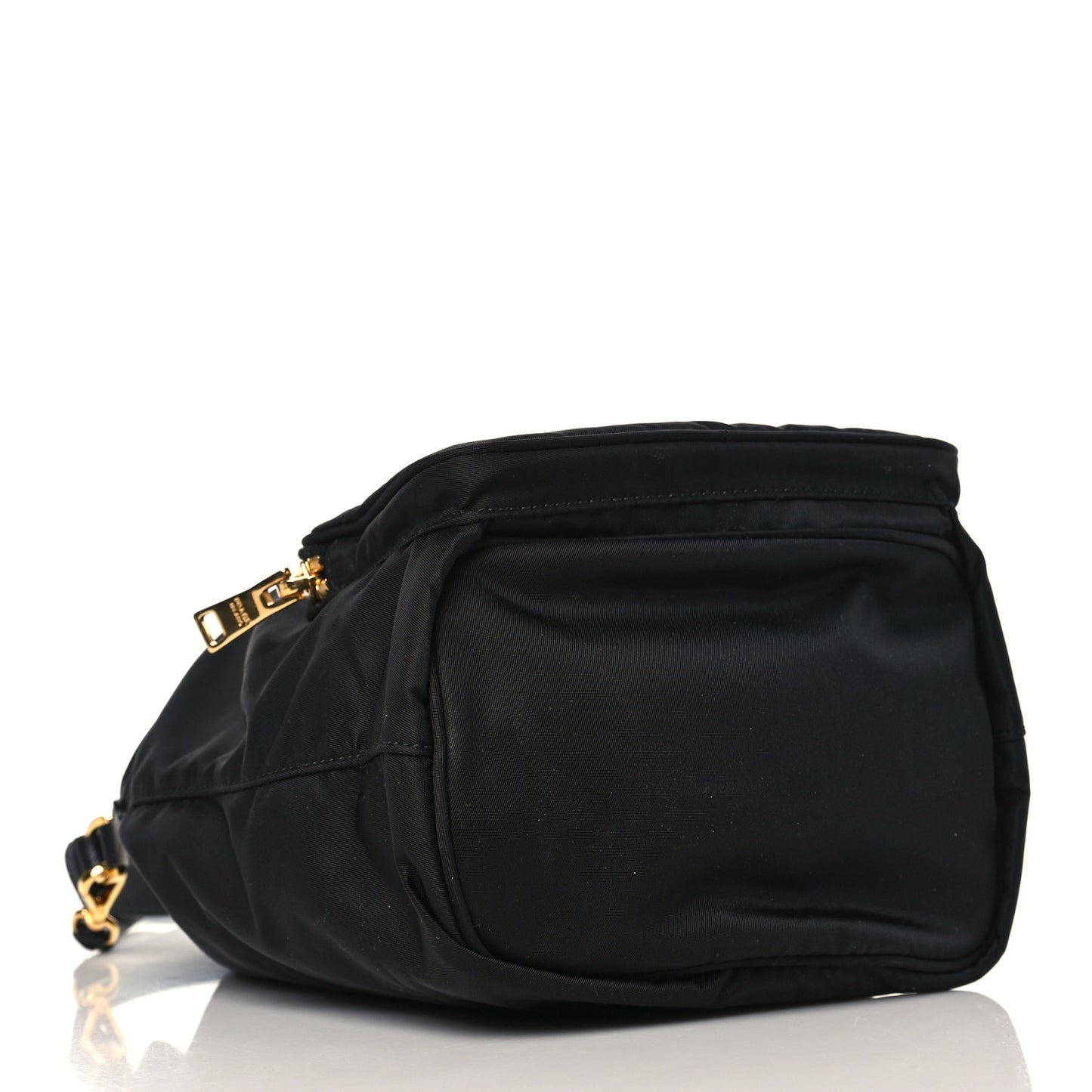 Re-Nylon Duet Drawstring Shoulder Bag Black