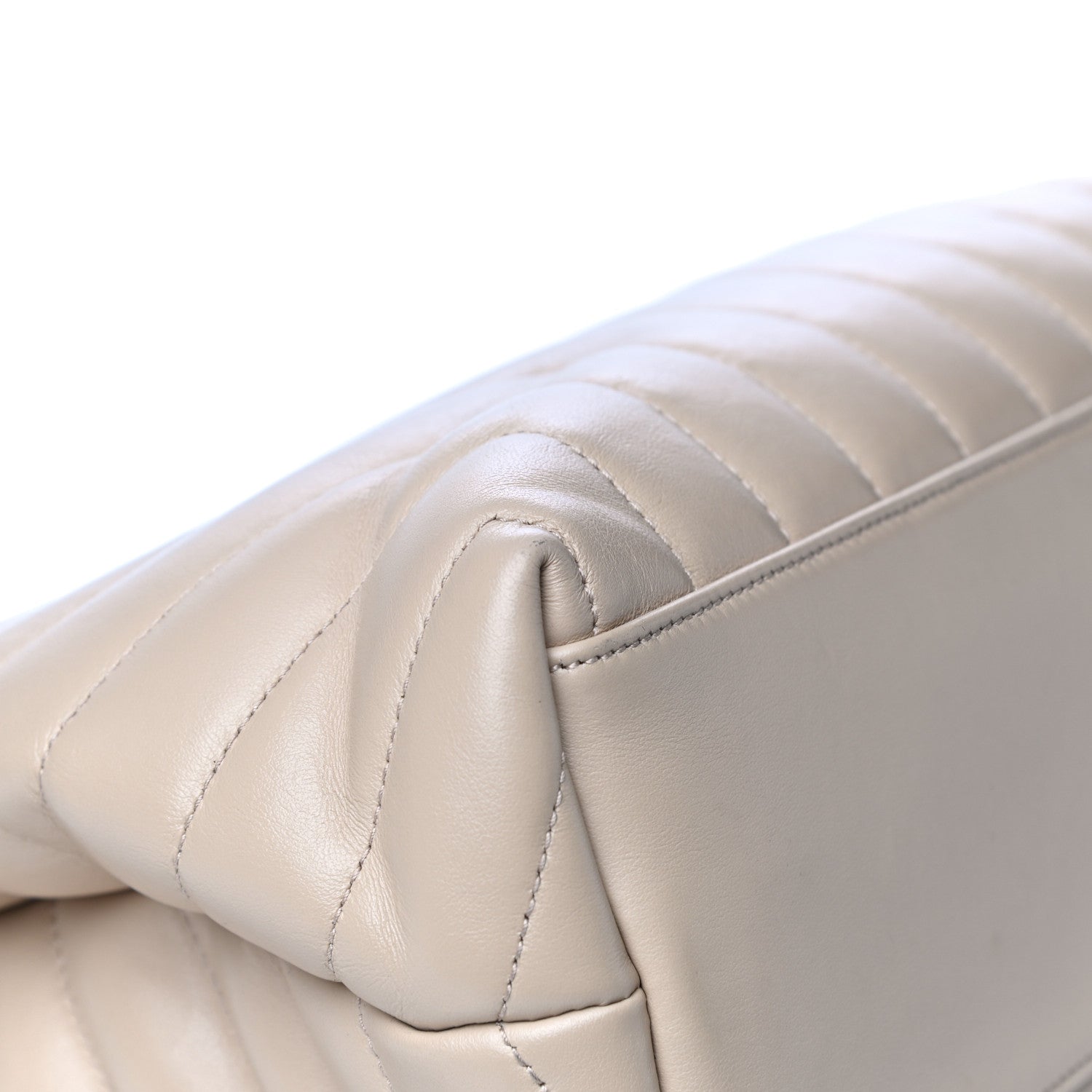 Saint Laurent Calfskin Y Quilted Monogram Medium Loulou Chain Satchel Nude Powder 12 of 13