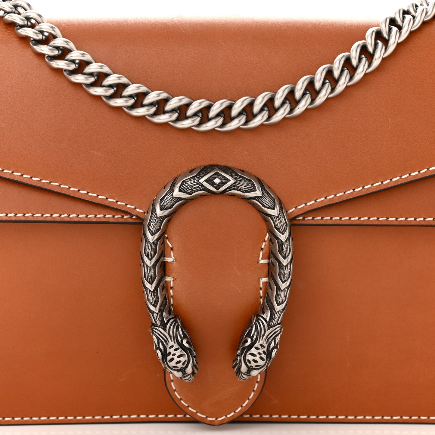 Calfskin Small Dionysus Shoulder Bag Harness Brown