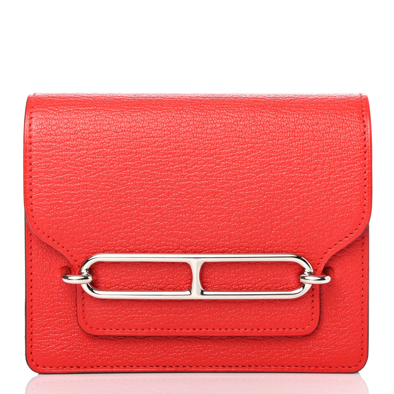 Hermes Chevre Mysore Roulis Slim Wallet Rouge De Coeur 2 of 5