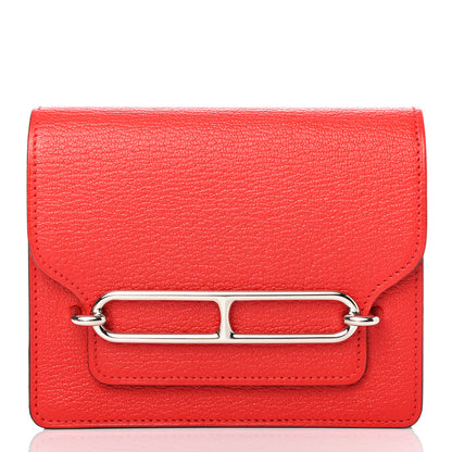 Hermes Chevre Mysore Roulis Slim Wallet Rouge De Coeur 2 of 5