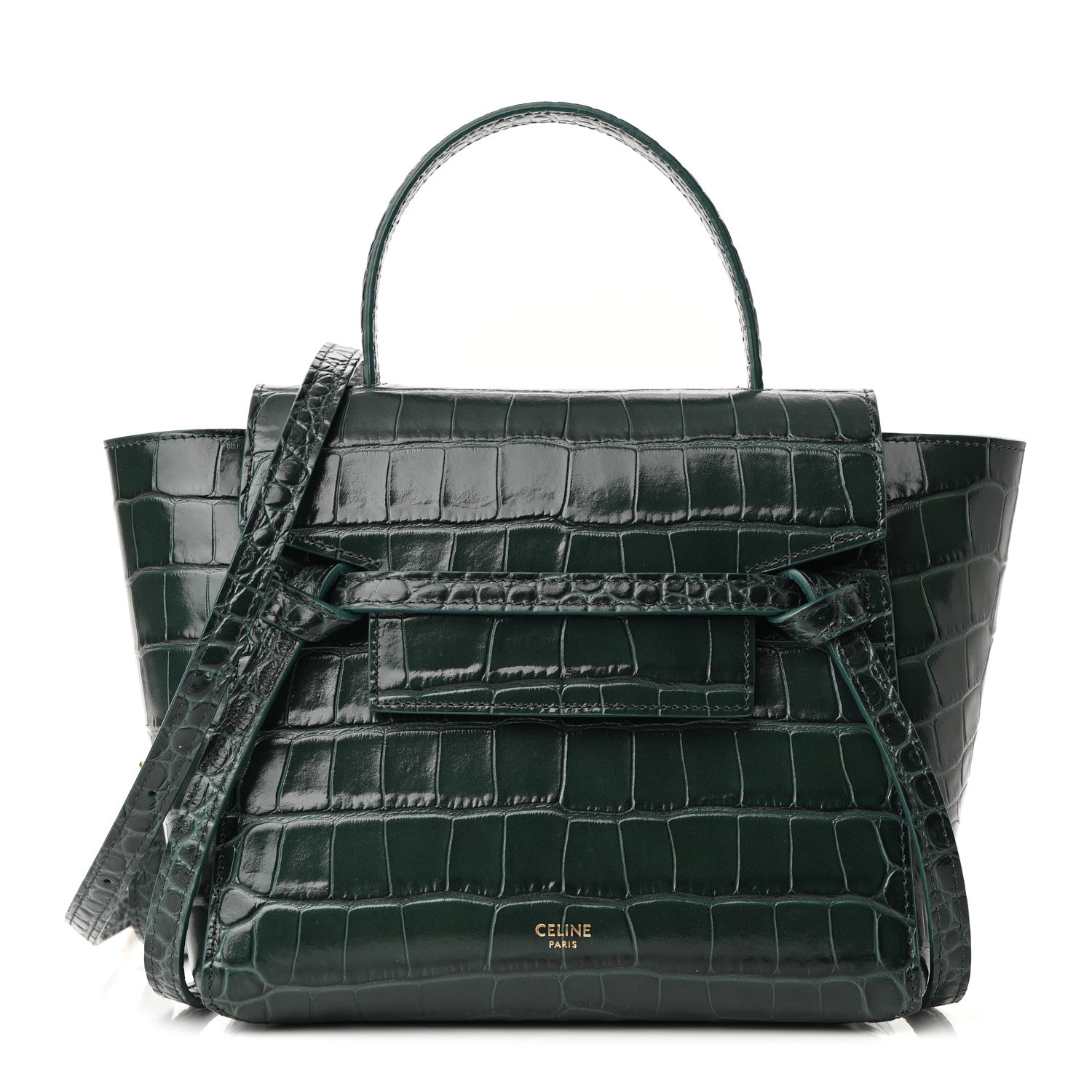 Celine Calfskin Crocodile Embossed Nano Belt Bag Amazone 1 of 10